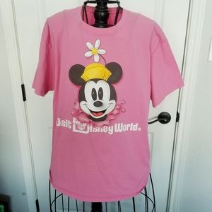 Walt Disney World Minnie pink t-shirt large flower and garden epcot